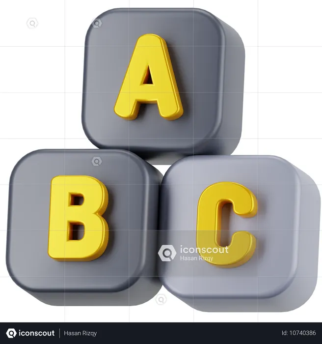 Bloc abc  3D Icon