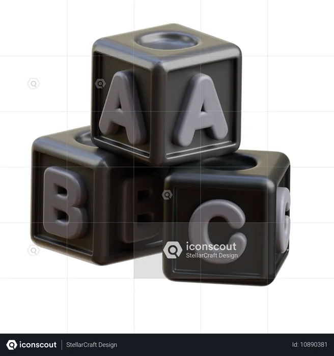 ABC 블록  3D Icon