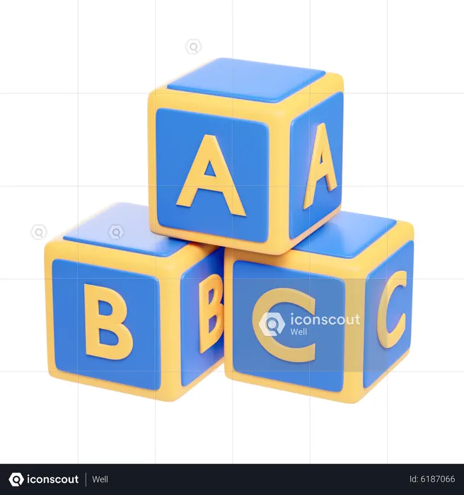 Abc Block  3D Icon