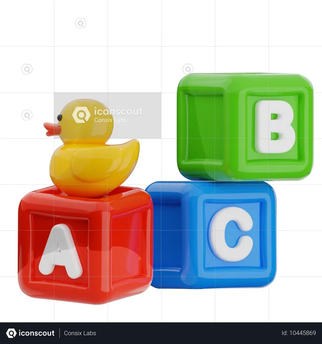 Abc Block  3D Icon