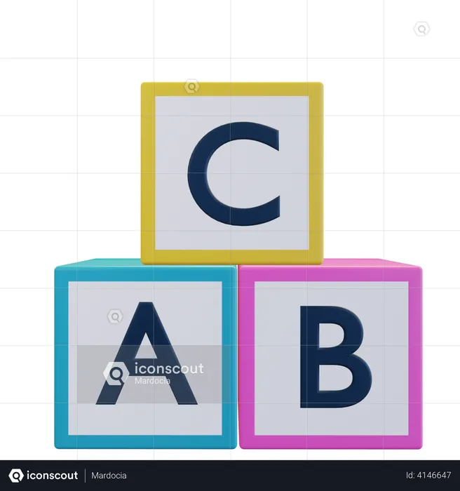 ABC-Block  3D Illustration