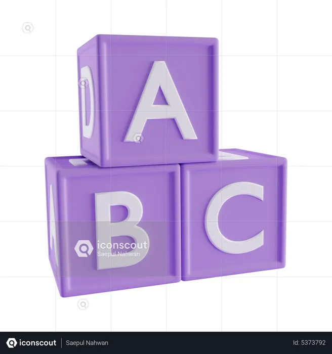 Abc Block  3D Icon