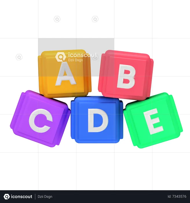 ABC-Block  3D Icon