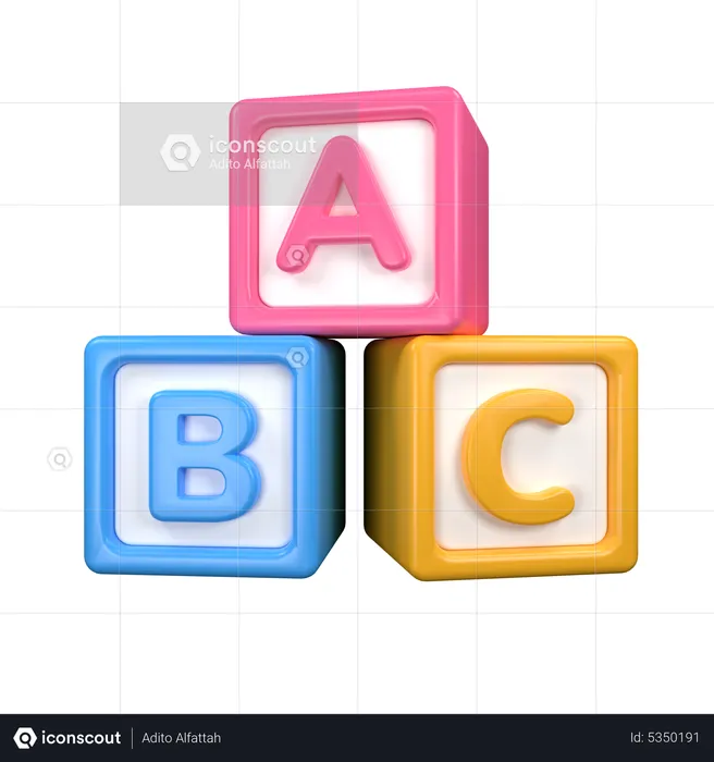 ABC-Blöcke  3D Icon