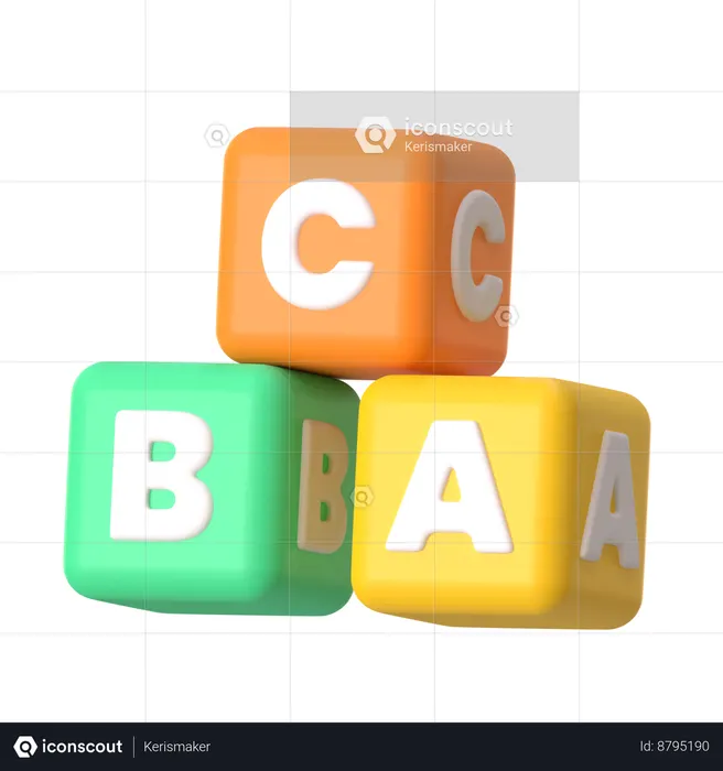 Abc Blocks  3D Icon