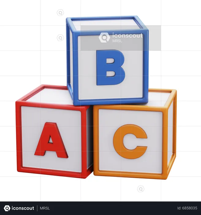 Abc Blocks  3D Icon