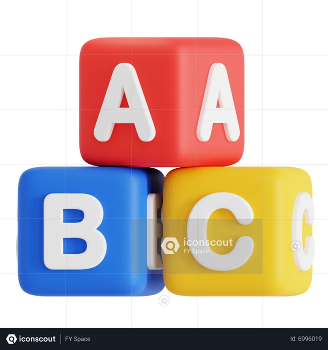 Abc Blocks  3D Icon