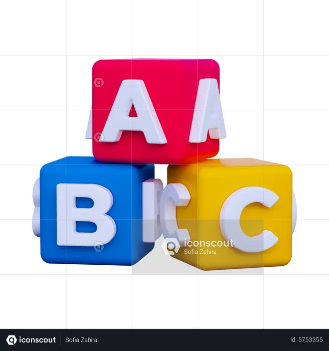 Abc Blocks  3D Icon