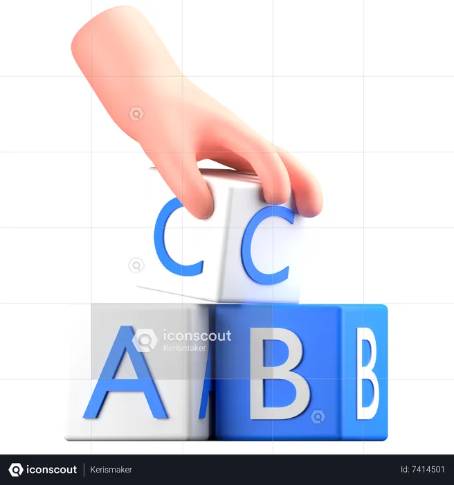 ABC Blocks  3D Icon