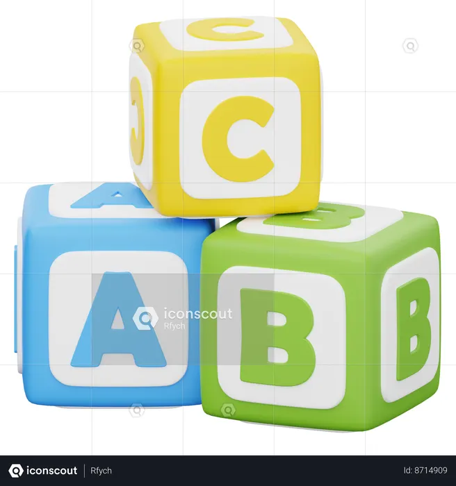 Abc Blocks  3D Icon