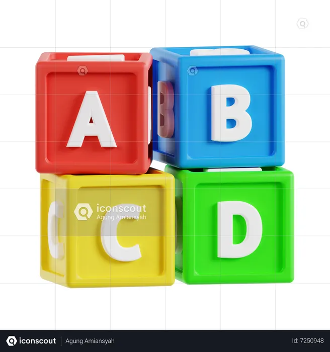 Abc Blocks  3D Icon