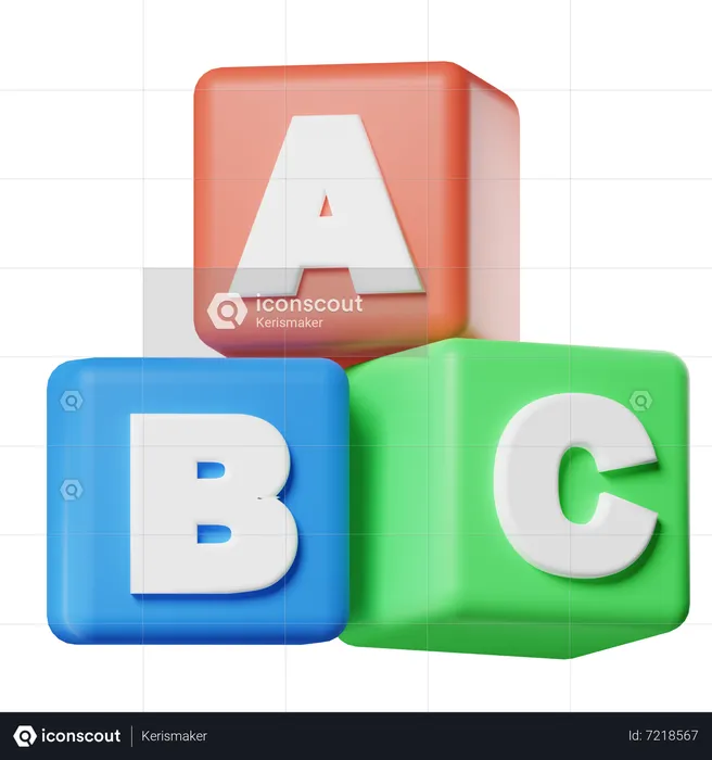 ABC Blocks  3D Icon