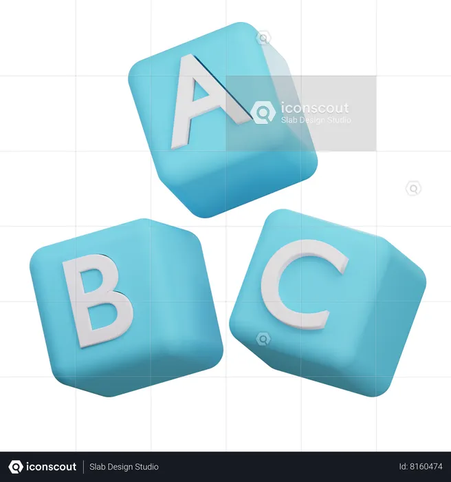 Abc Blocks  3D Icon