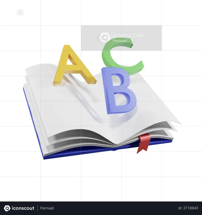 Abc Book  3D Illustration
