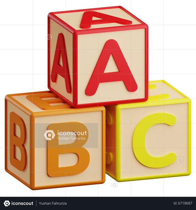 ABC-Buchstabe  3D Icon