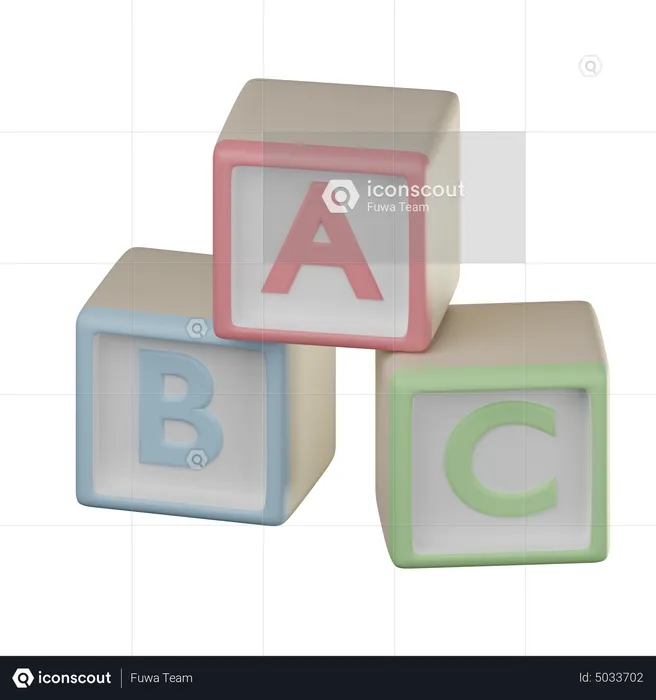 Abc Cube  3D Icon