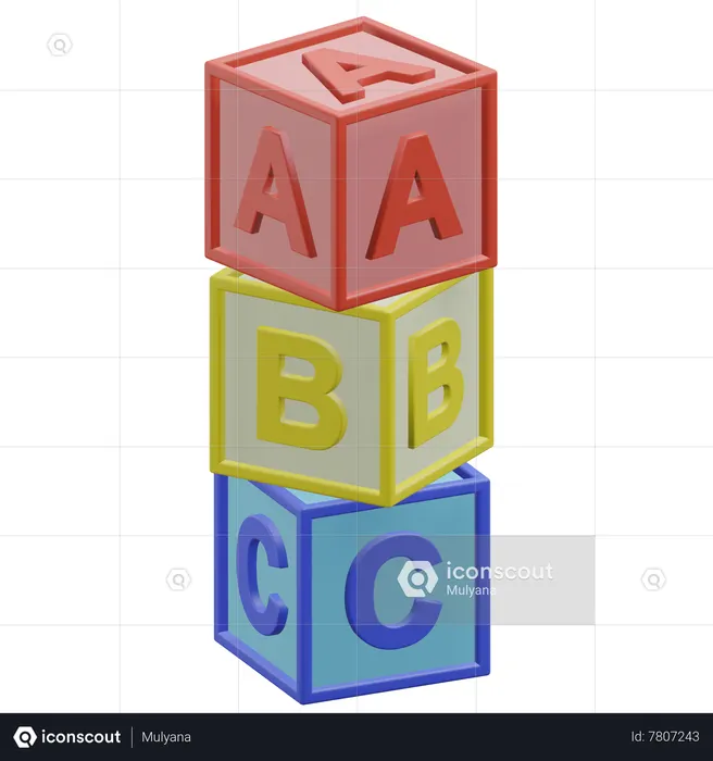 Abc Cubes  3D Icon