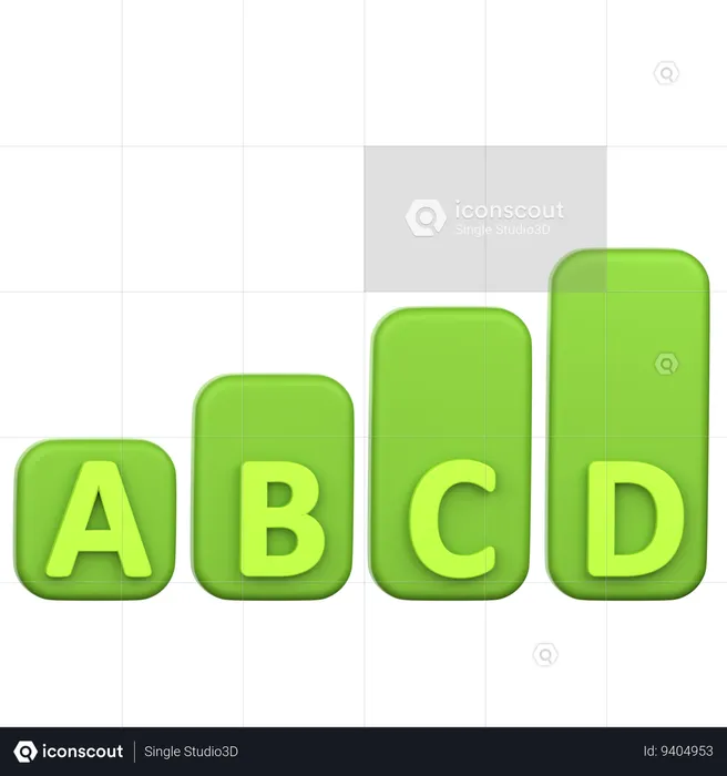 Gráfico abc  3D Icon