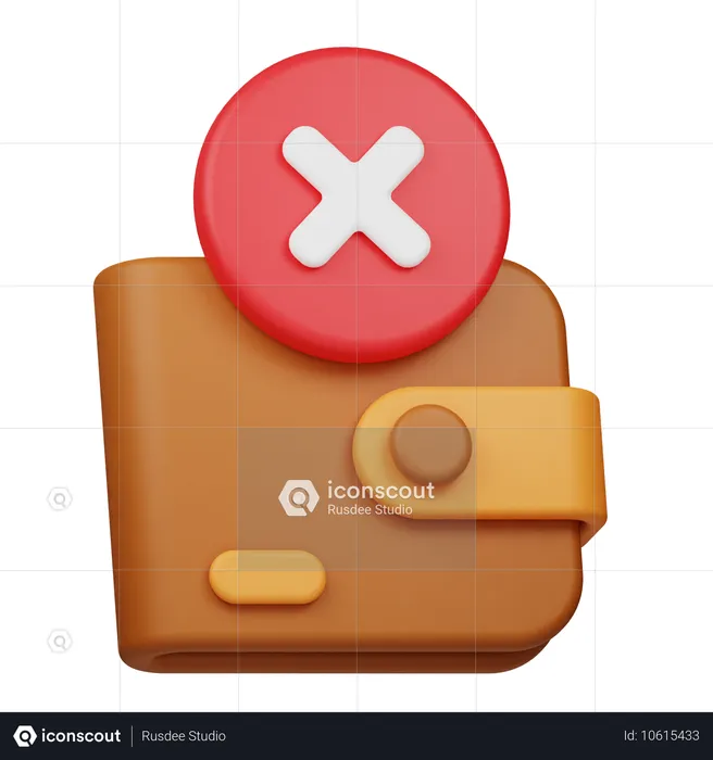 Abgelehnte Zahlung  3D Icon