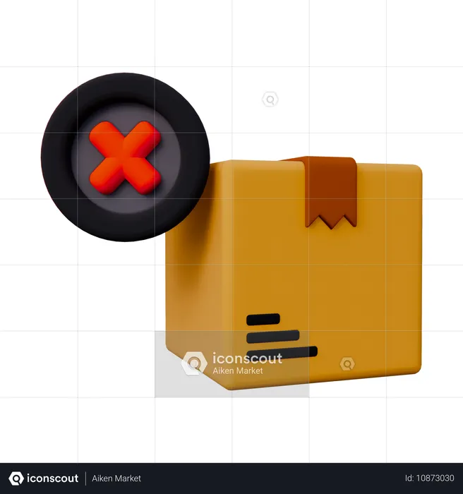 Abgelehntes Paket  3D Icon