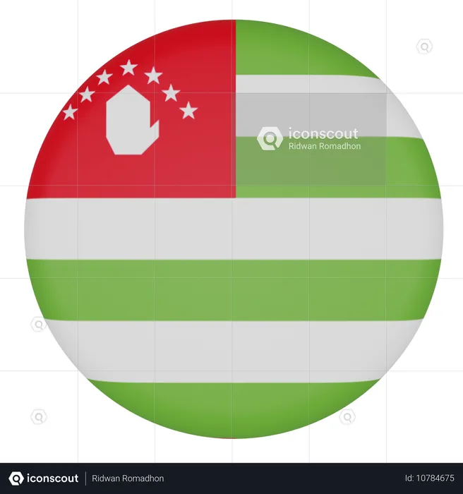 Abkhazia Flag 3D Icon