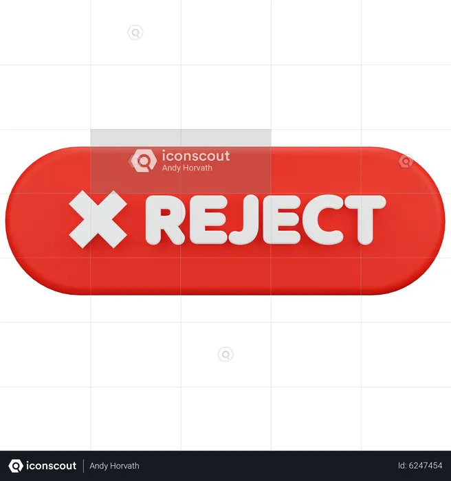 Schaltfläche „Ablehnen“  3D Icon