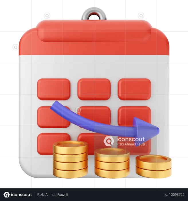 Kalender verkleinern  3D Icon