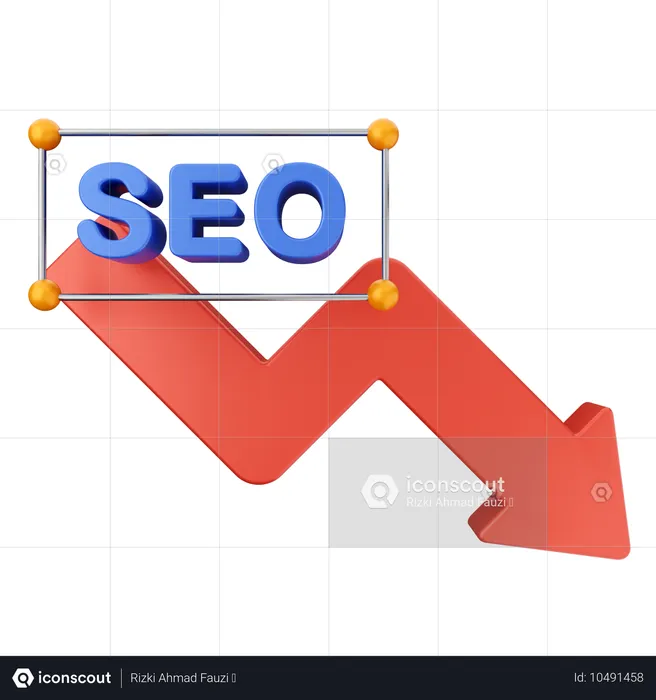 SEO verringern  3D Icon