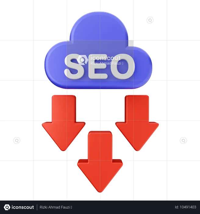 SEO verringern  3D Icon