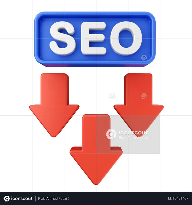 SEO verringern  3D Icon