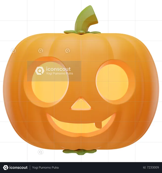 Abóbora Sorridente  3D Icon