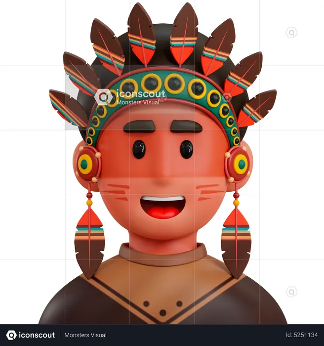 Aborigène  3D Icon