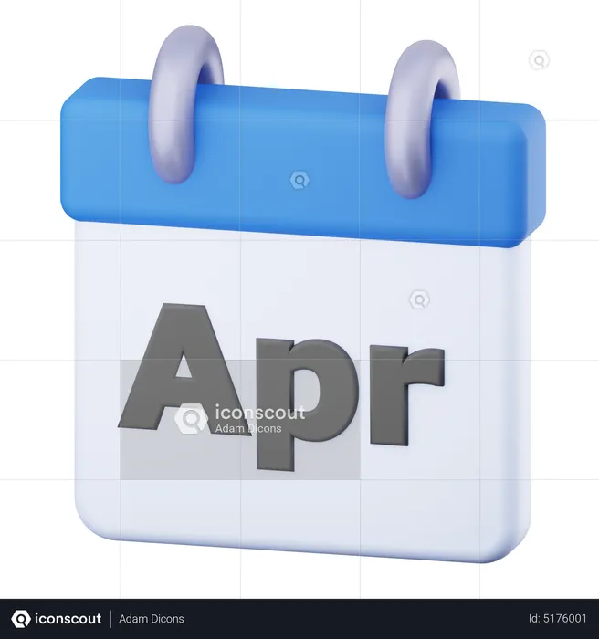 Abril  3D Icon