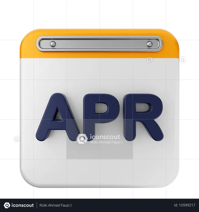 Calendário de abril  3D Icon