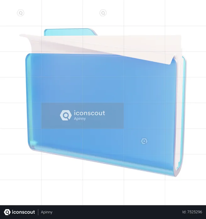 Abrir pasta com documentos  3D Icon