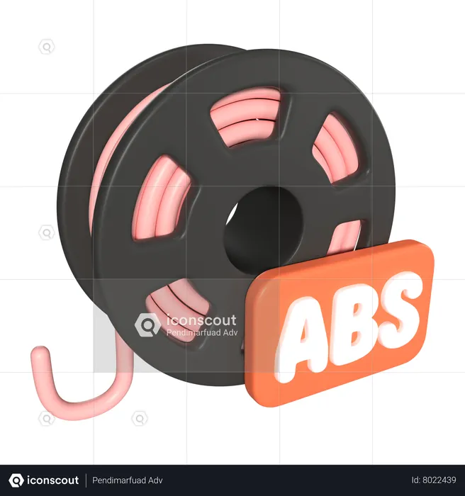 Abs Filament Spool  3D Icon