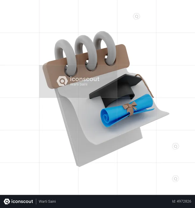 Abschlussdatum  3D Icon