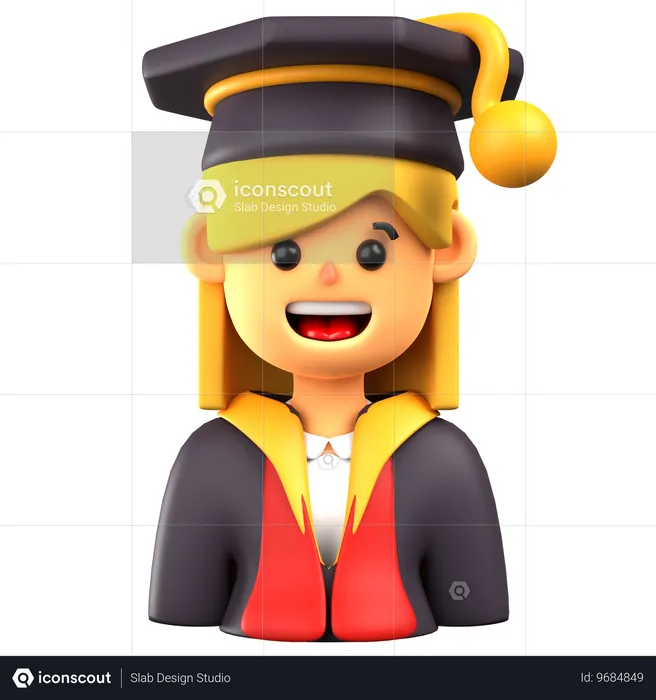 Abschlussstudent  3D Icon