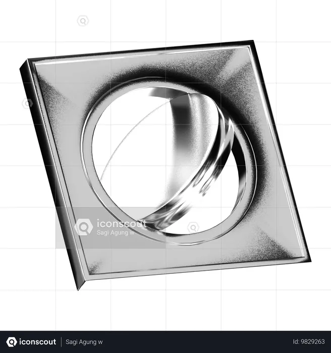 Abstract Chrome Shape  3D Icon