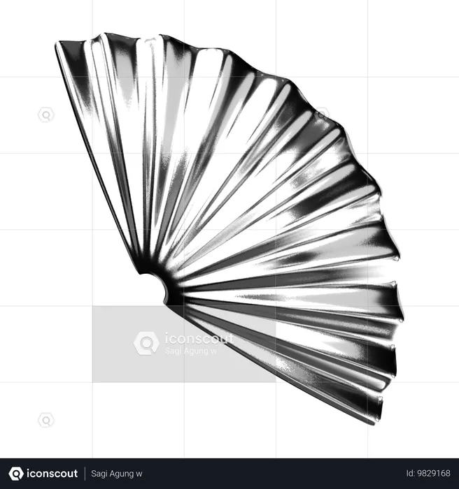 Abstract Chrome Shape  3D Icon