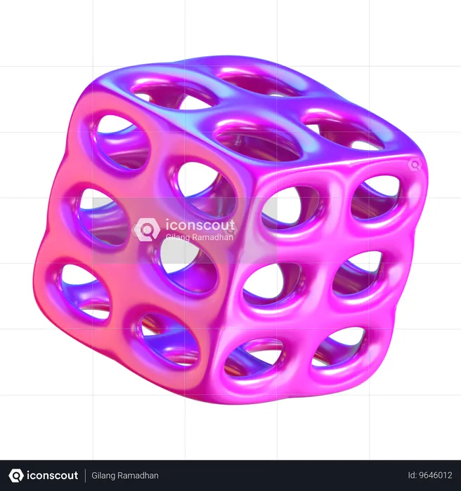 Abstract Cube Shape  3D Icon