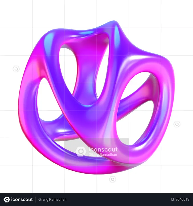 Abstract Cube Shape  3D Icon