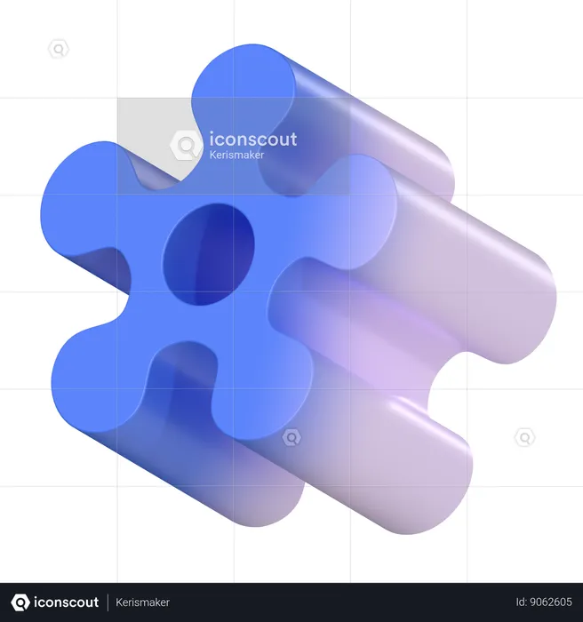 Abstract Flower Gradient  3D Icon