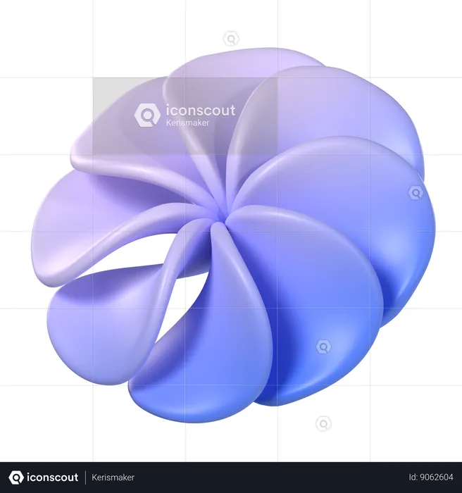 Abstract Flower Gradient  3D Icon