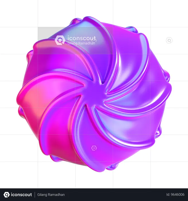 Abstract Flower Shape  3D Icon