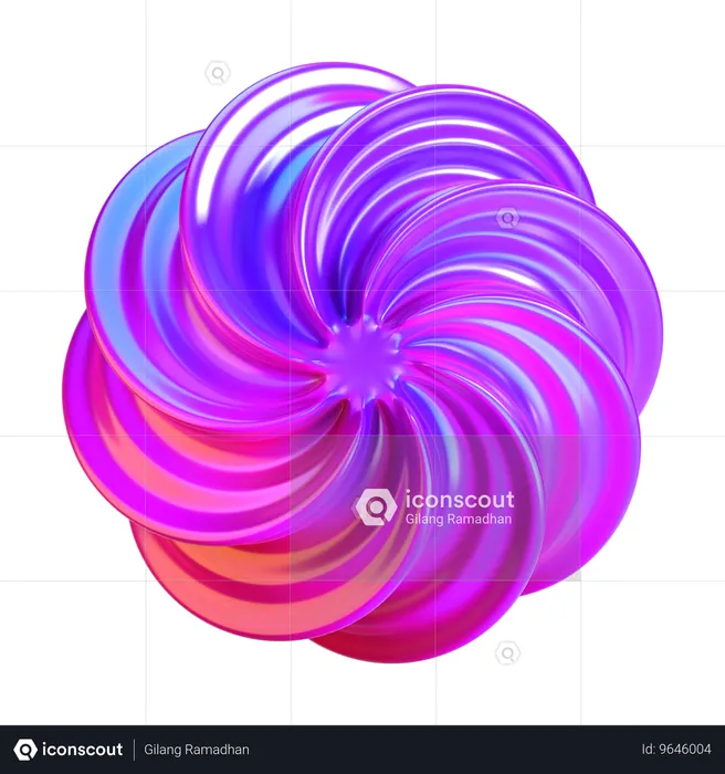 Abstract Flower Shape  3D Icon