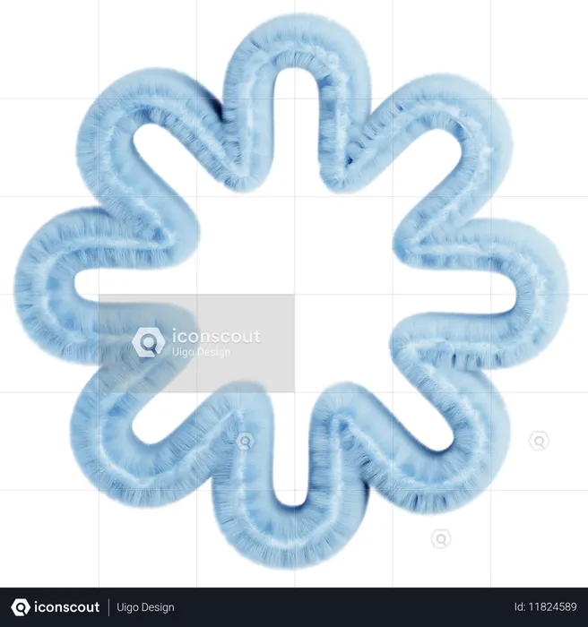 Abstract Fluffy Elements  3D Icon