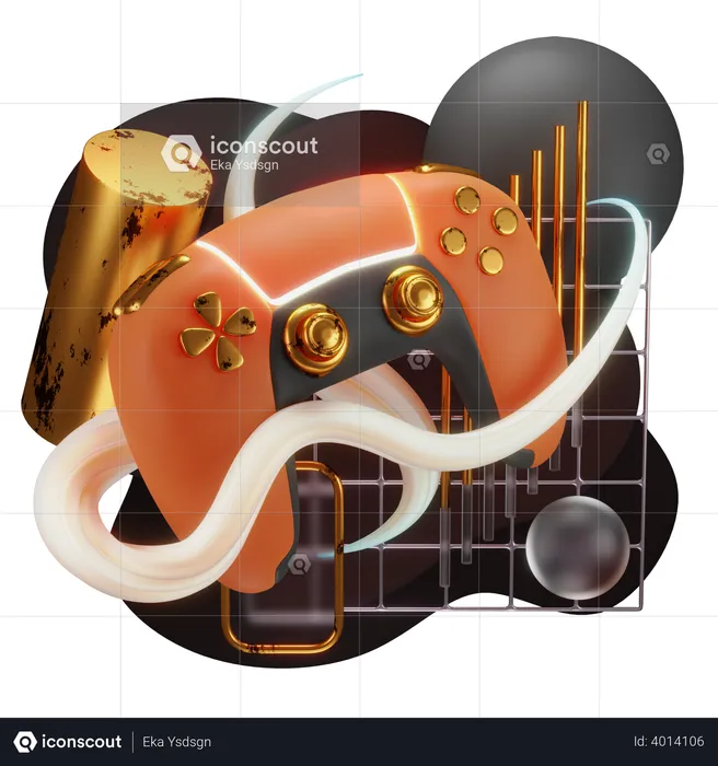 Abstract Gaming Console  3D Illustration