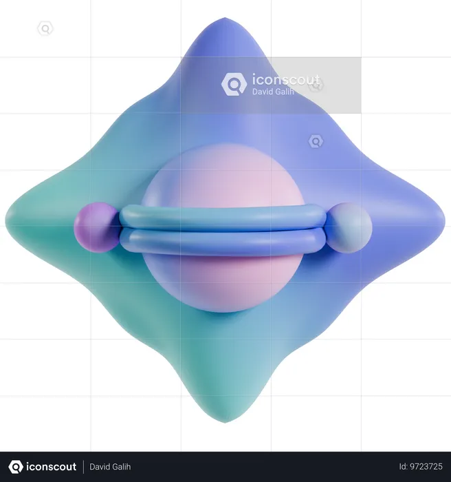 Abstract Geometric  3D Icon