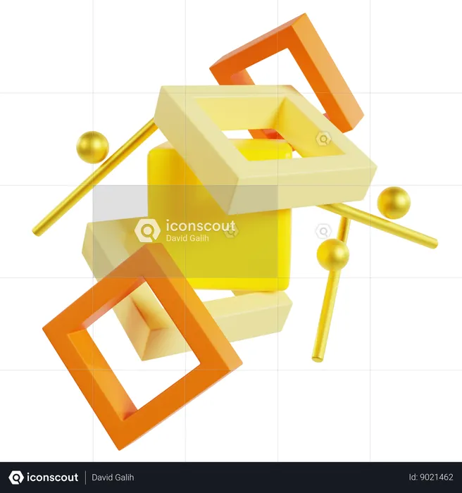 Abstract Geometric Shapes  3D Icon